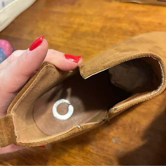 New Journee Collection Womens Rimi Bootie Vegan Suede Ankle Boot Camel Size 10 - Picture 5 of 9